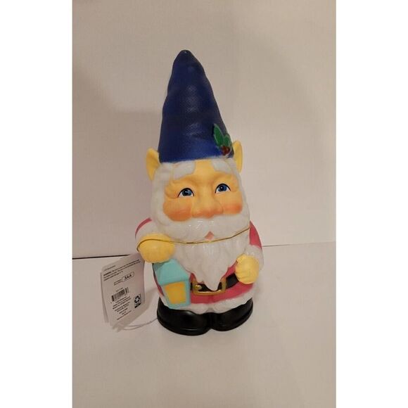 Holiday Time 11" Light Up Tabletop GNOME Blow Mold, New with Tags NWT - Picture 3 of 9